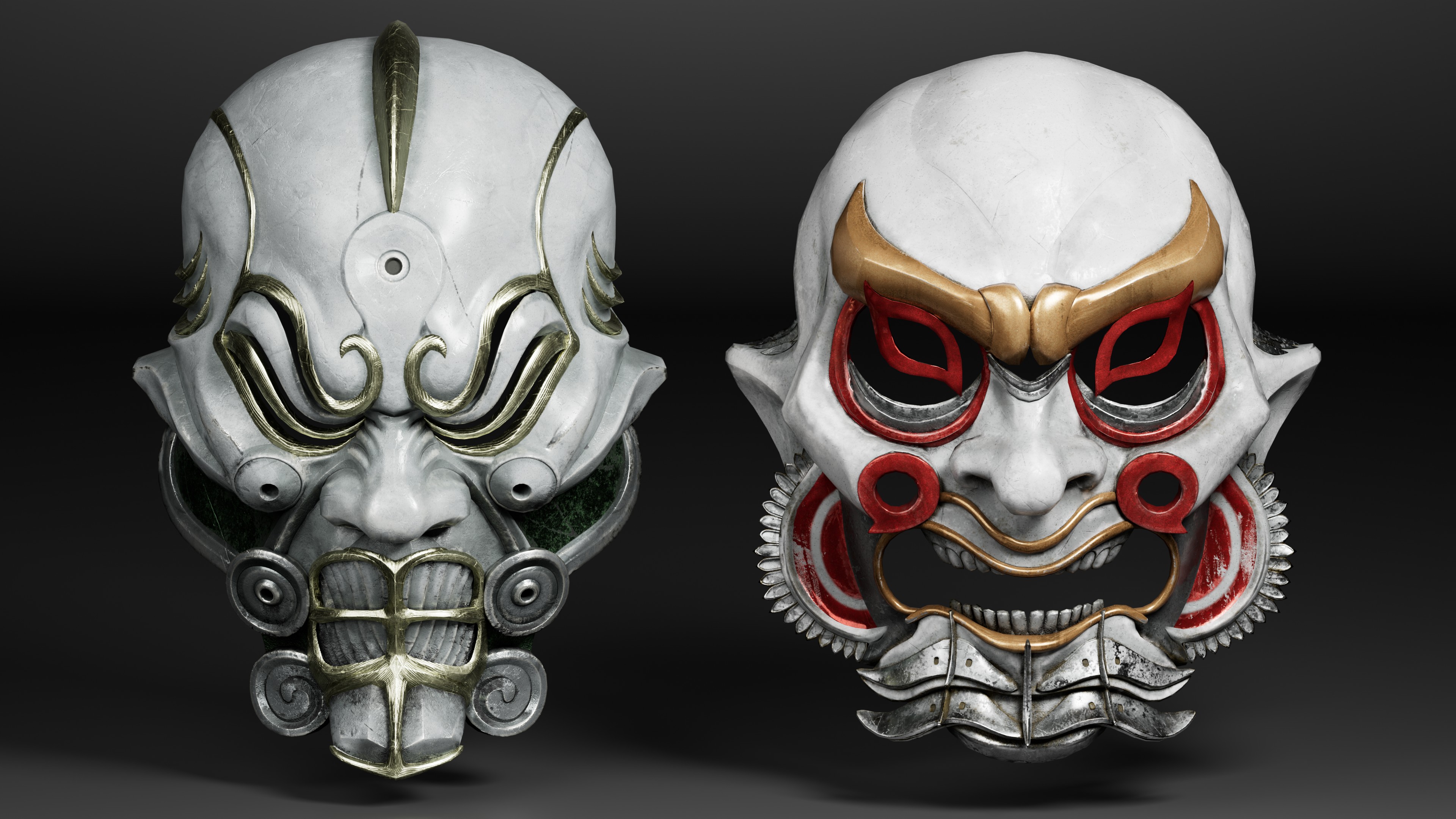 Phantom Blade Zero character props — masks