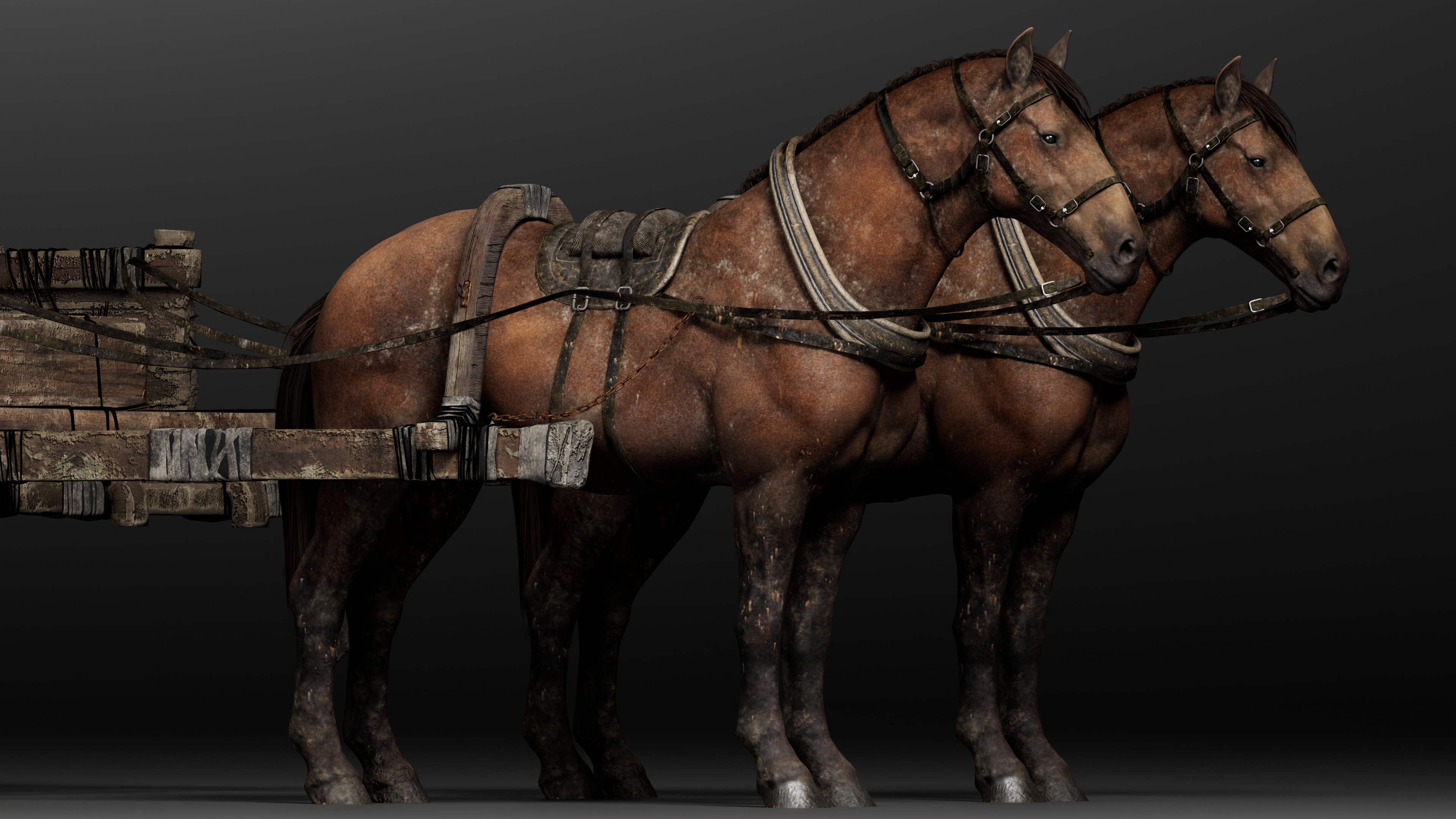 Phantom Blade Zero prop render — horse harness detail
