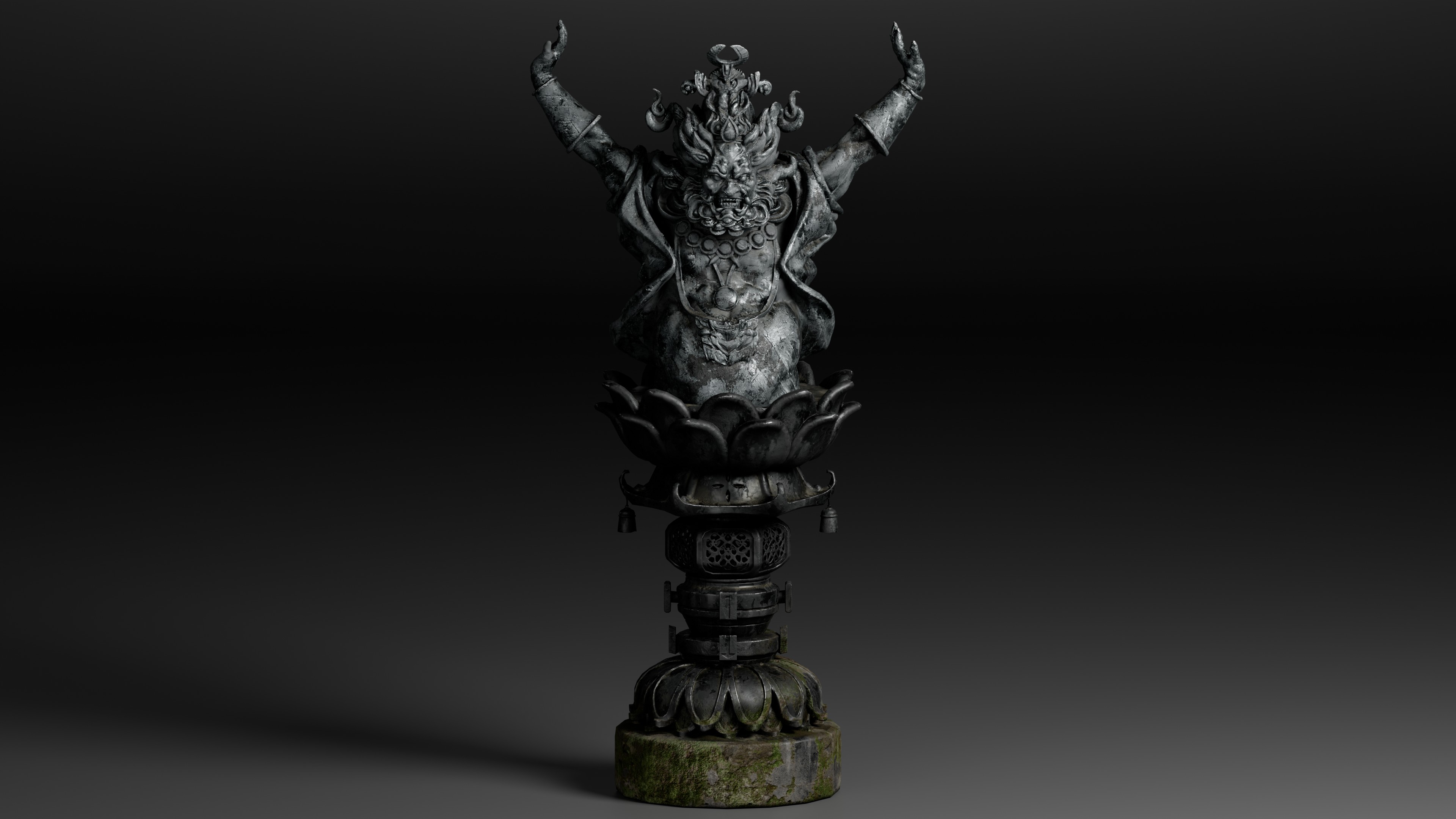 Phantom Blade Zero statue render — full