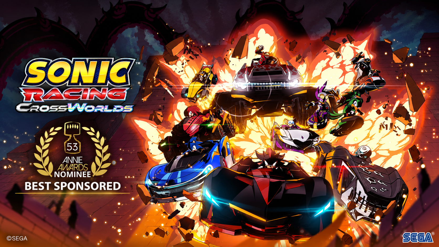 Sonic Racing: Crossworlds key art