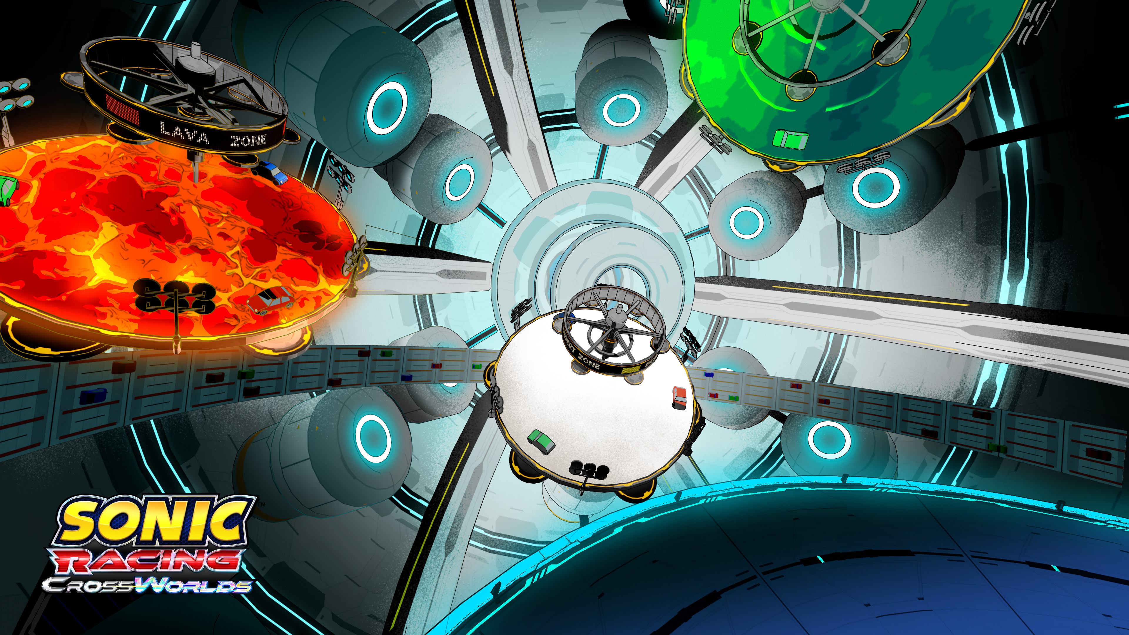 Sonic Racing: Crossworlds — Lava Zone factory key art