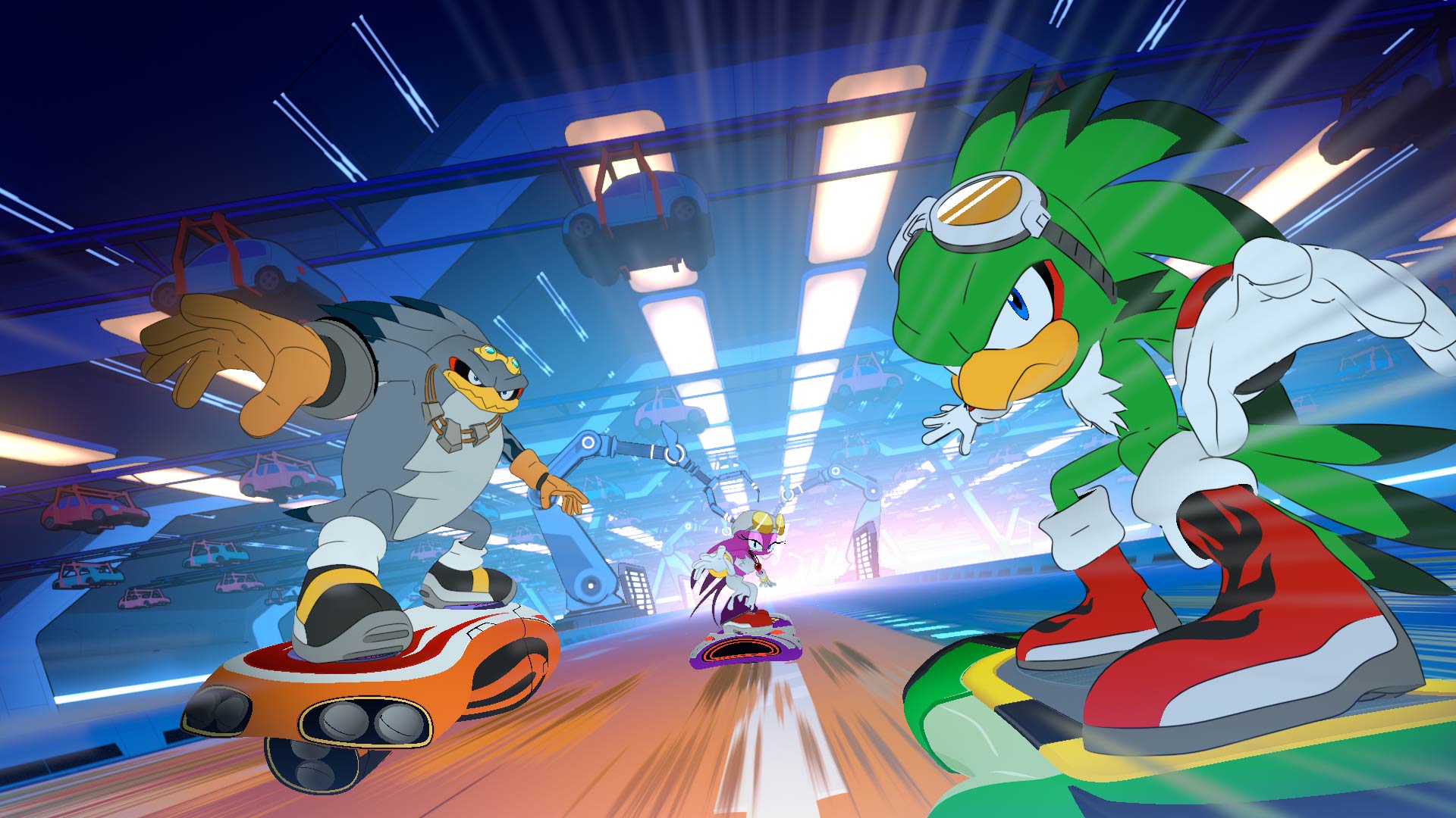 Sonic Racing: Crossworlds — character layer flat base color and lines